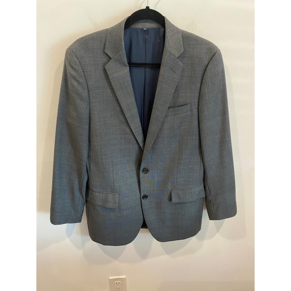 J Crew‎ Mens Grey Wool Blend Suit Jacket Blazer 38R